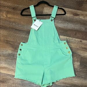 &merci  Mint Green Women's Jeans Overalls - Brand New Sz Medium